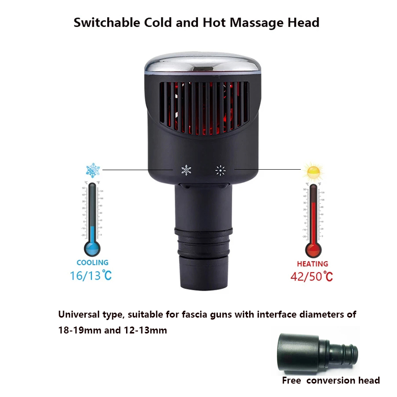 Health Wellness - Neuer wärmekochter Faszienpistolen-Massagekopf, Kaliber 19 mm,